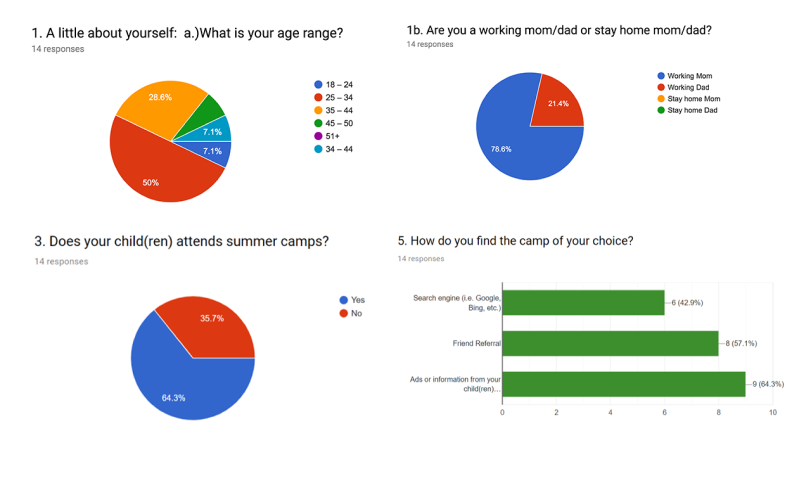 a snap shot of survey results