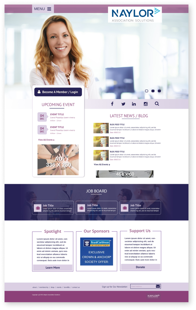 mockup of Landing page template